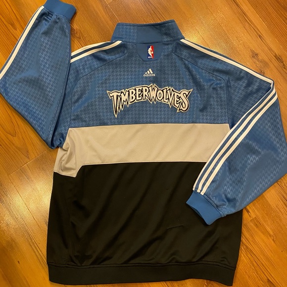 Vintage Adidas NBA Minnesota Timberwolves Warm up jacket Men’s Size Large/XL - Picture 4 of 5
